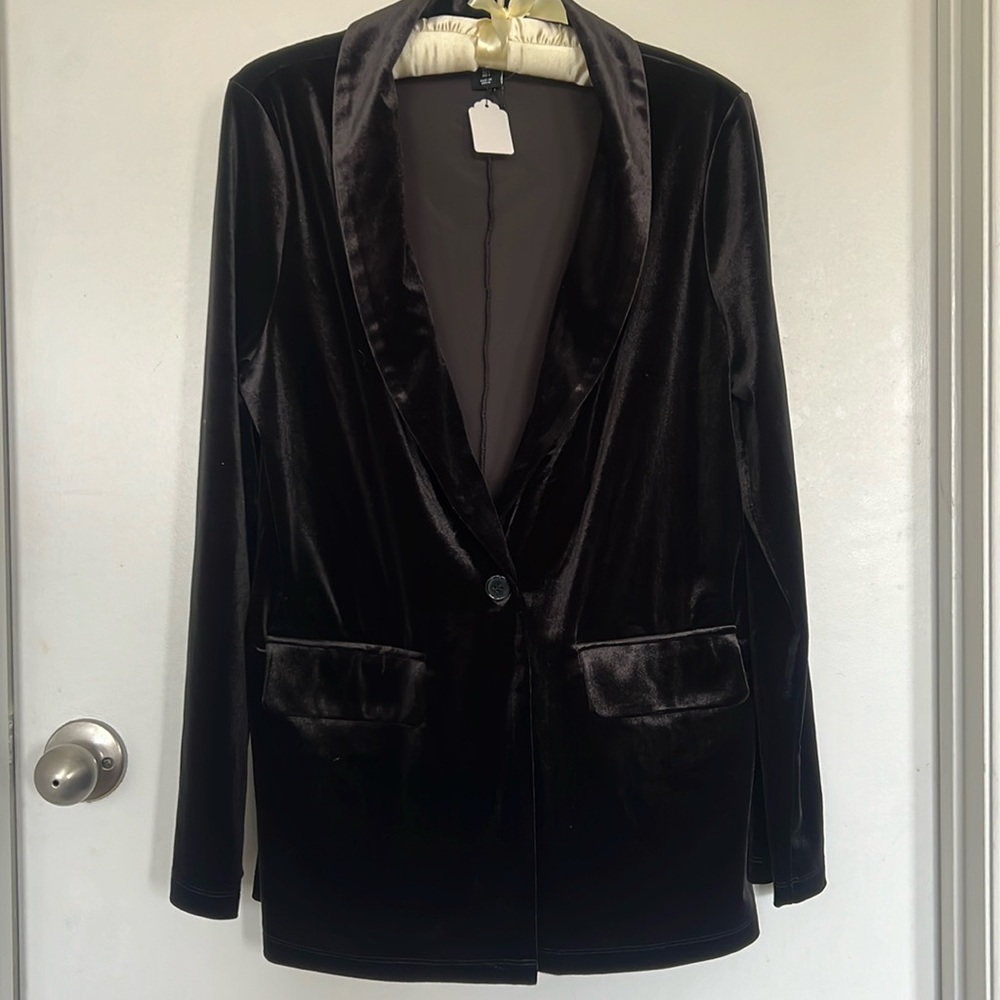 Sincerely Jules Velvet Black Blazer